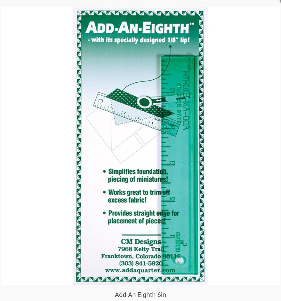 ADD - An - EIGHTH Ruler 6"