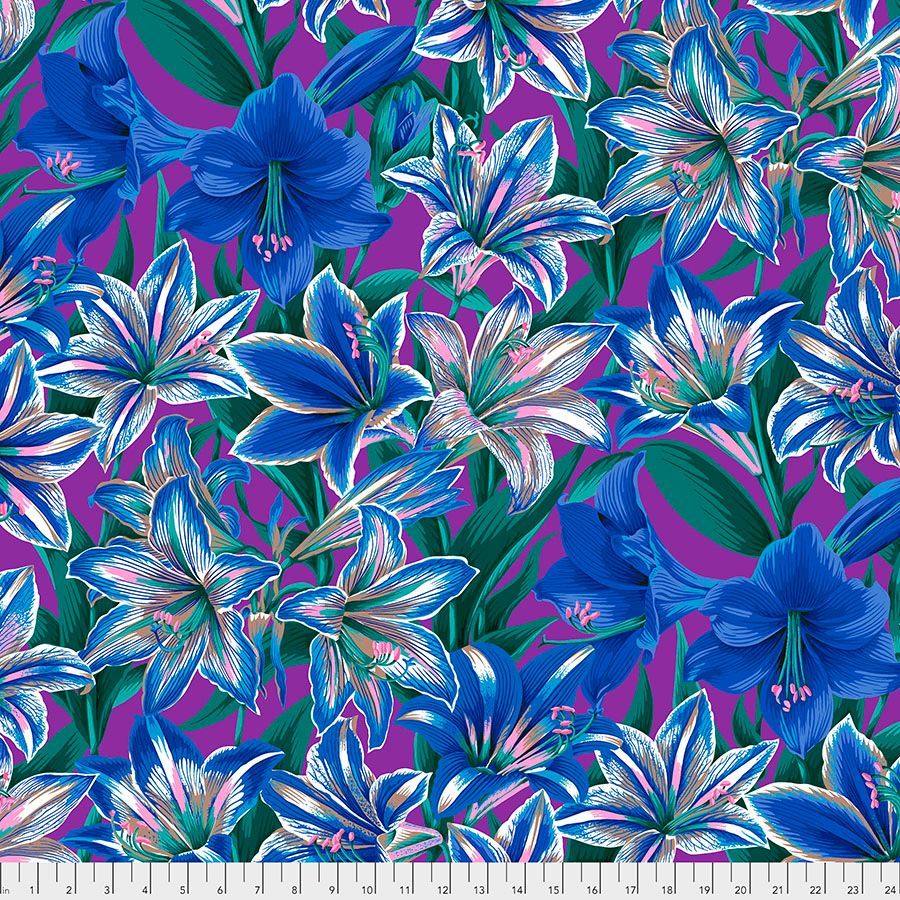 Kaffe Fassett Collective Feb 20 Amaryllis PWPJ104 Blue