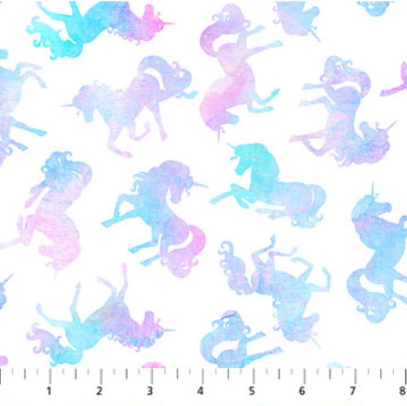 Sparkle Magic Unicorns on White 27639-10