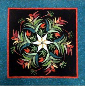 Australian Flora Mandala  Flannel Paw pattern