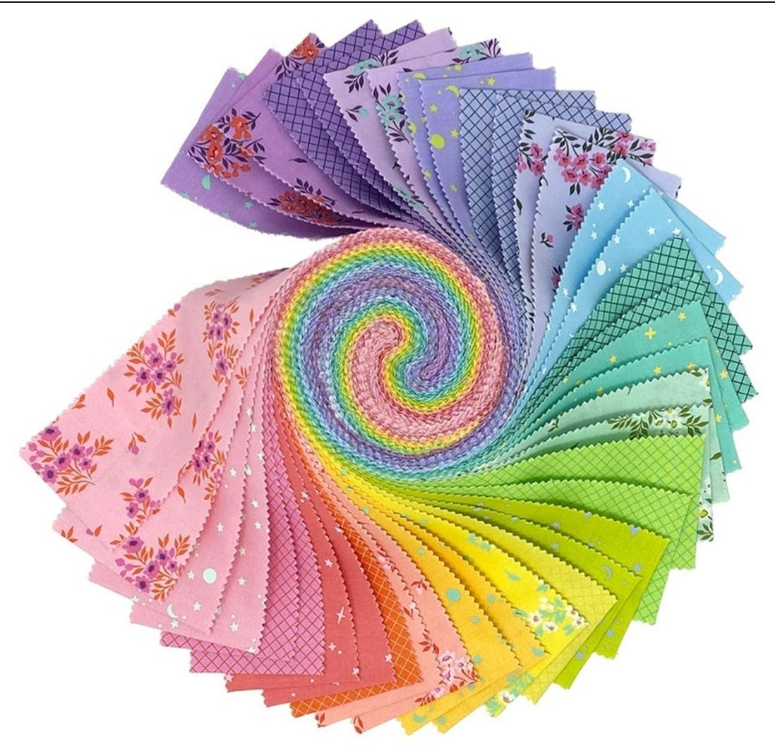 NEW True Colors by Tula Pink 44c 2.5" x WOF pack Available May 2025