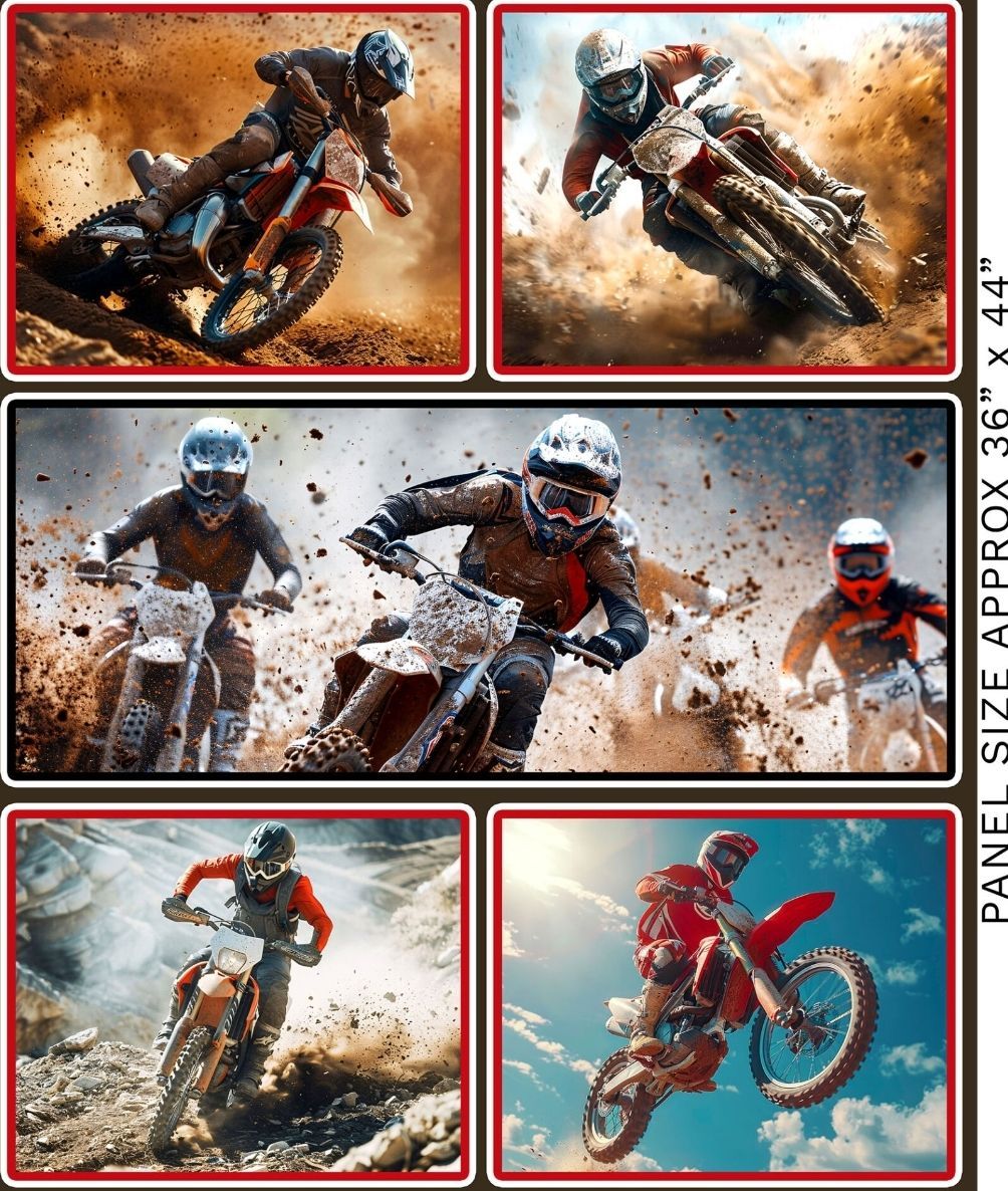 THROTTLE THRILLS 36in x WOF Collage Panel 4081 A