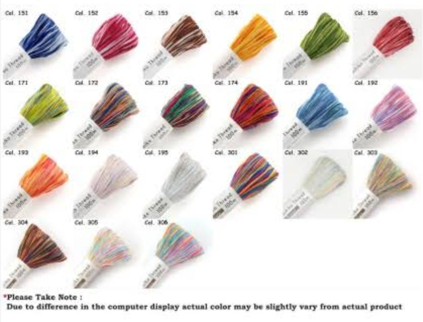 Olympus Sashiko Variegated Thread 100 metre hank