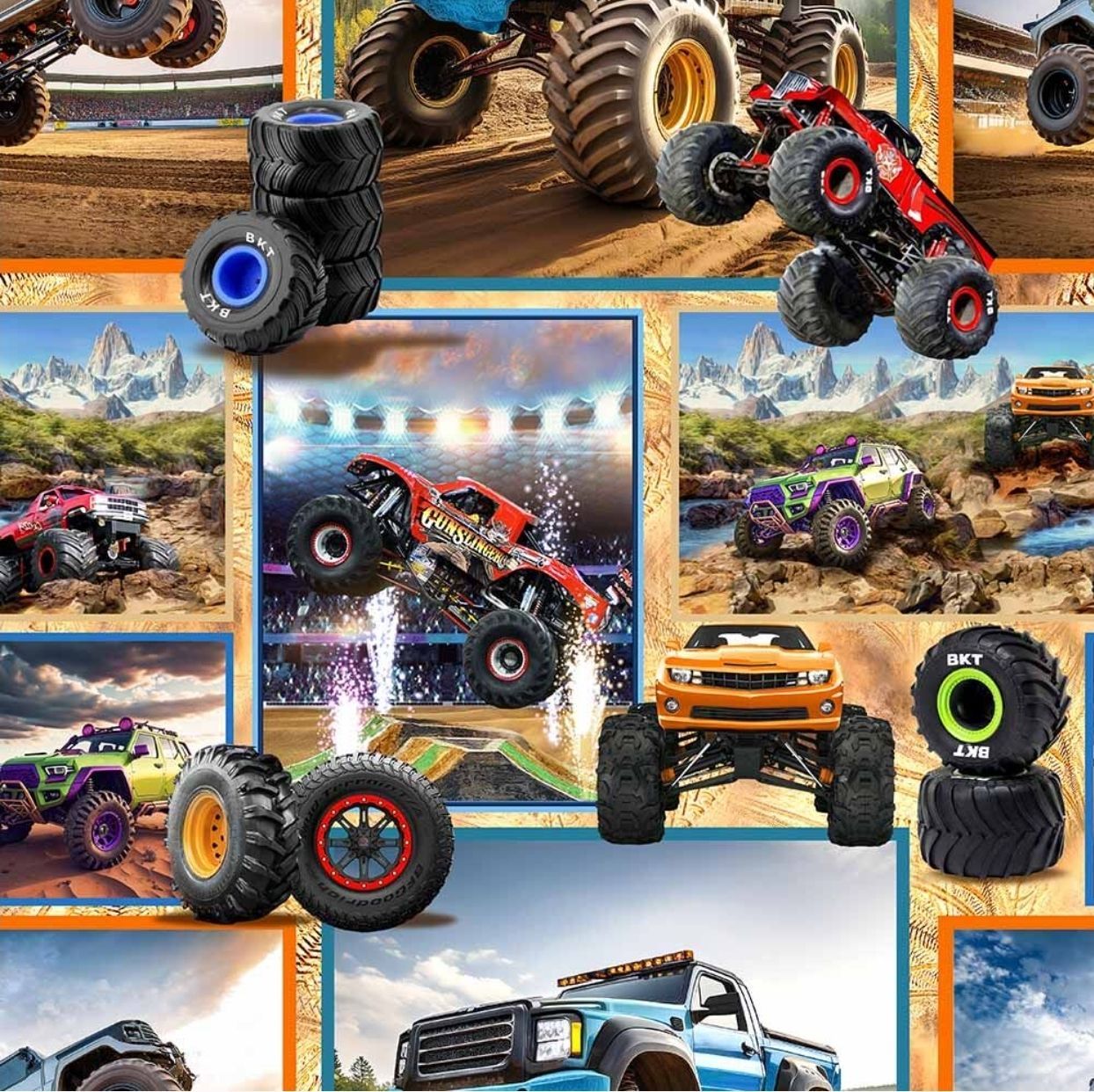 Monster Trucks  Collage print 4128C