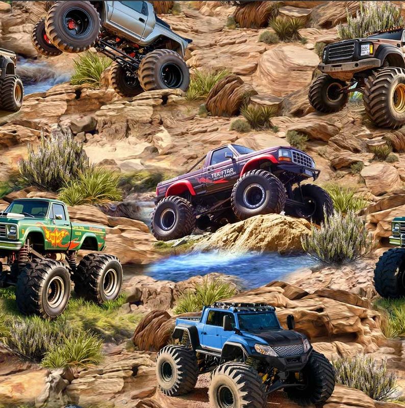 Monster Trucks Climbing Rocks 4128H
