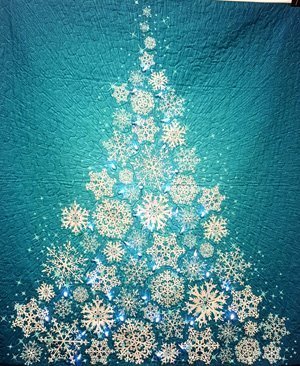 Christmas Tree Panel - Turquoise