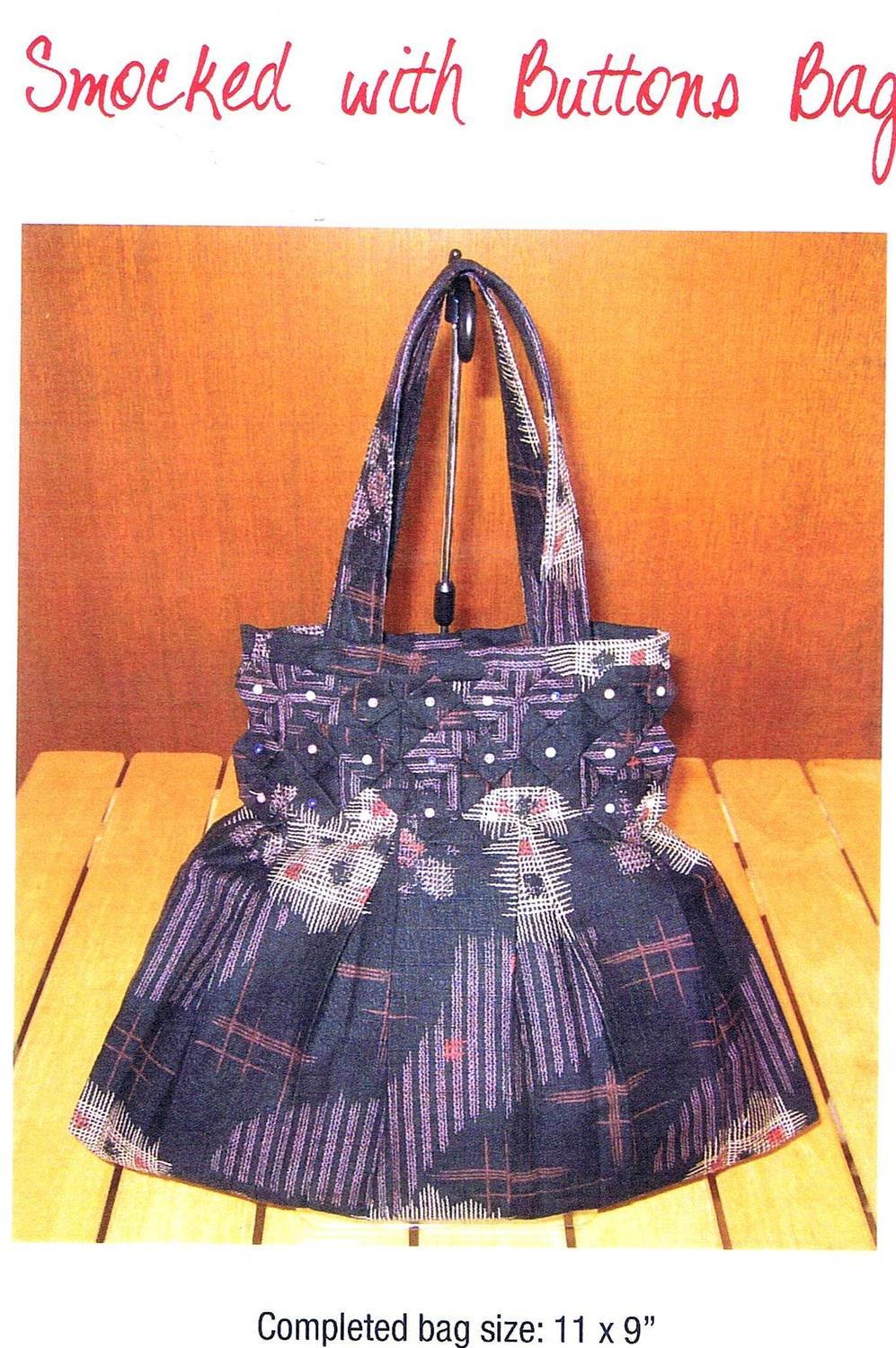 Smocked Bag with Buttons (not included)