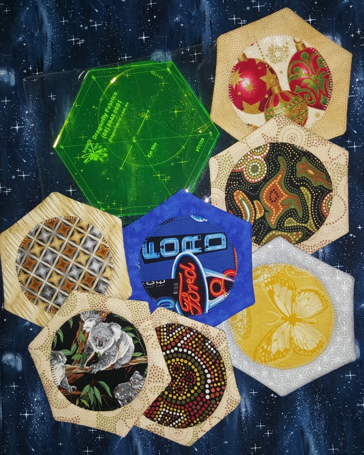Hexagon Coaster Pack - Templates and instructions only