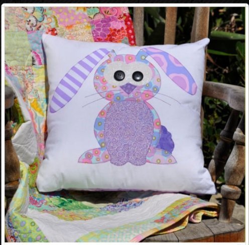 Happy Rabbits Cushion Pattern