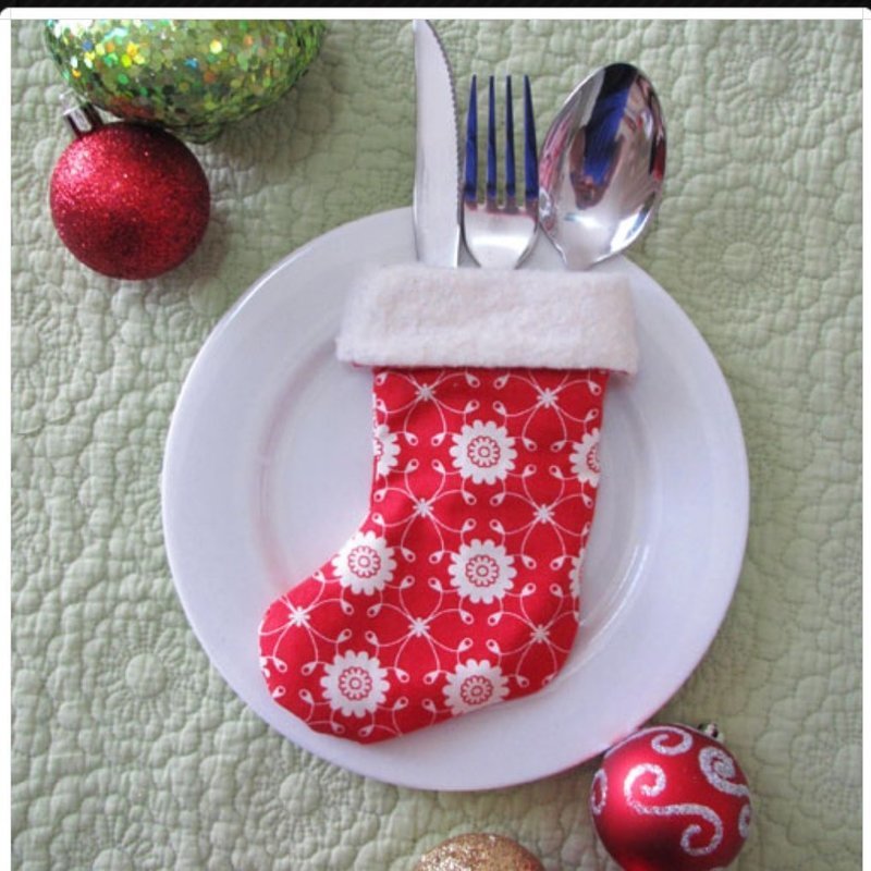 Christmas Cutlery Cosy Pattern Card
