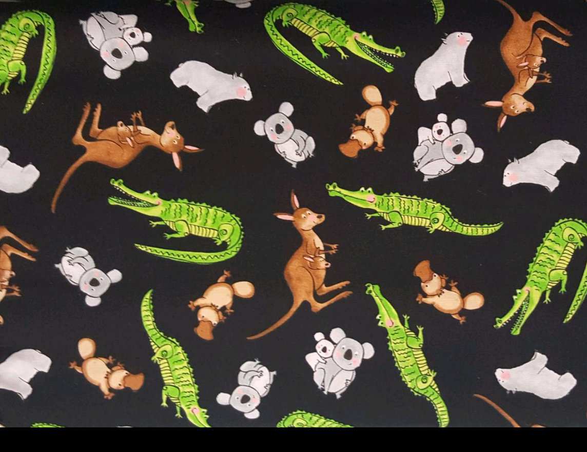 Aussie Animals on Black