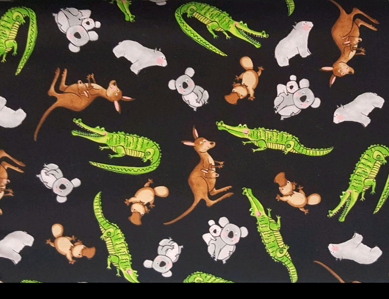 Aussie Animals on Black