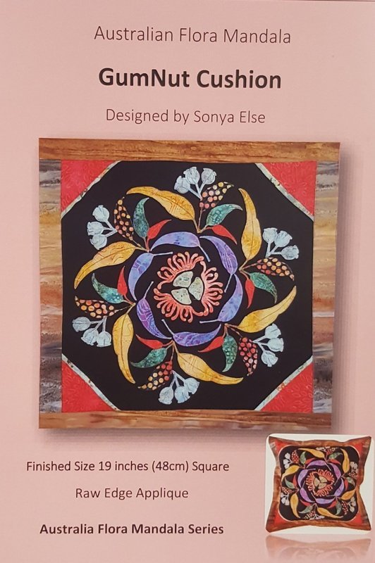 Australian Flora Mandala Cushion Gumnut pattern