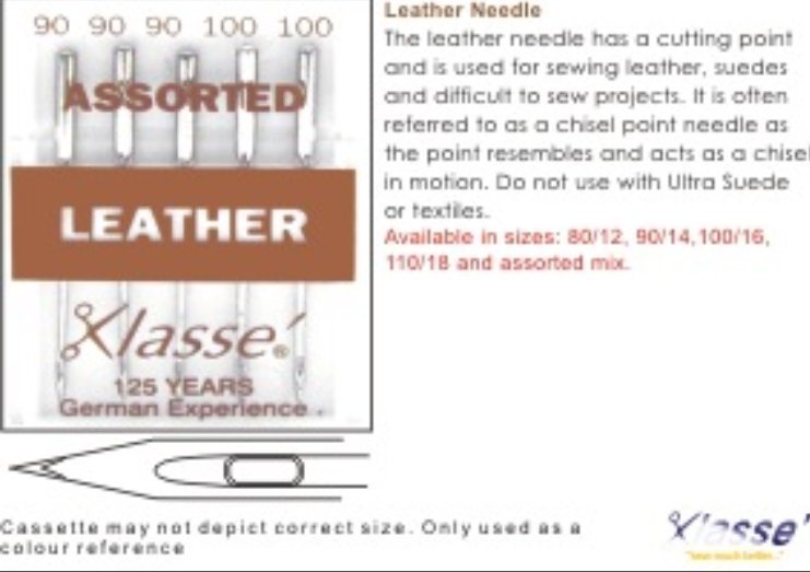 Klasse Leather Sewing Machine Needles