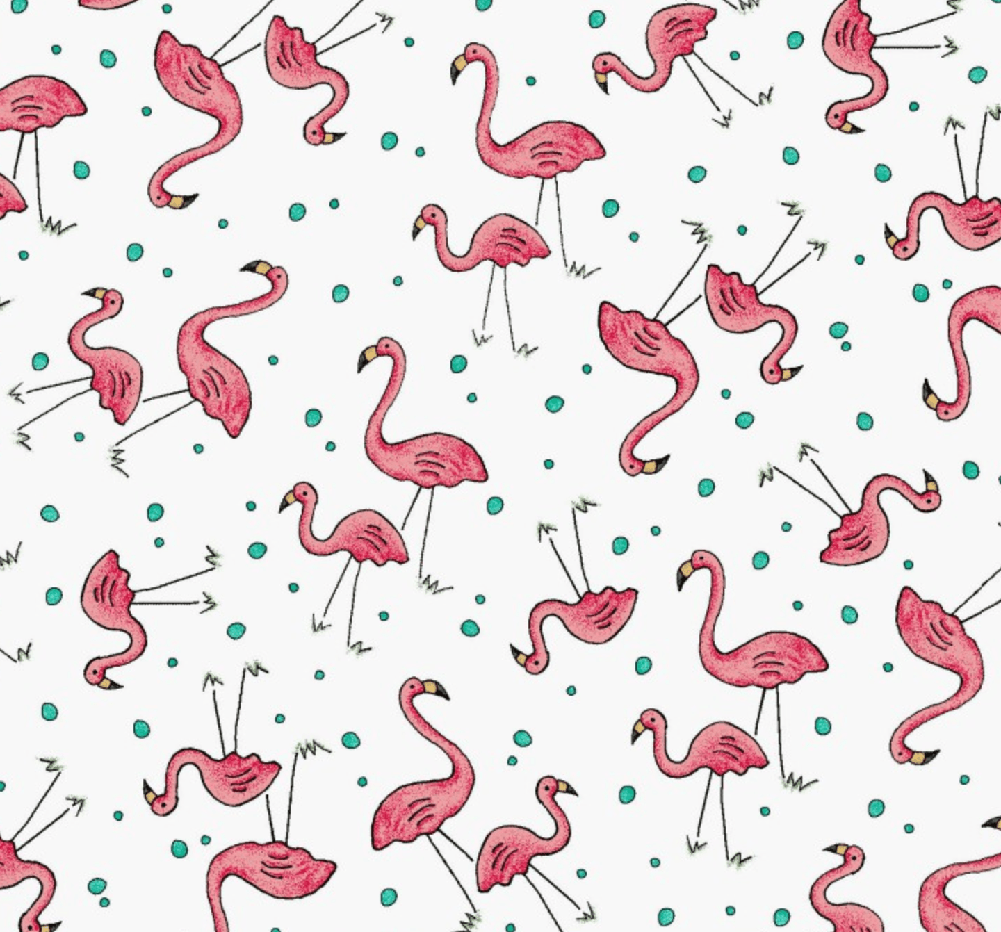 Roam Sweet Home - Flamingos on White