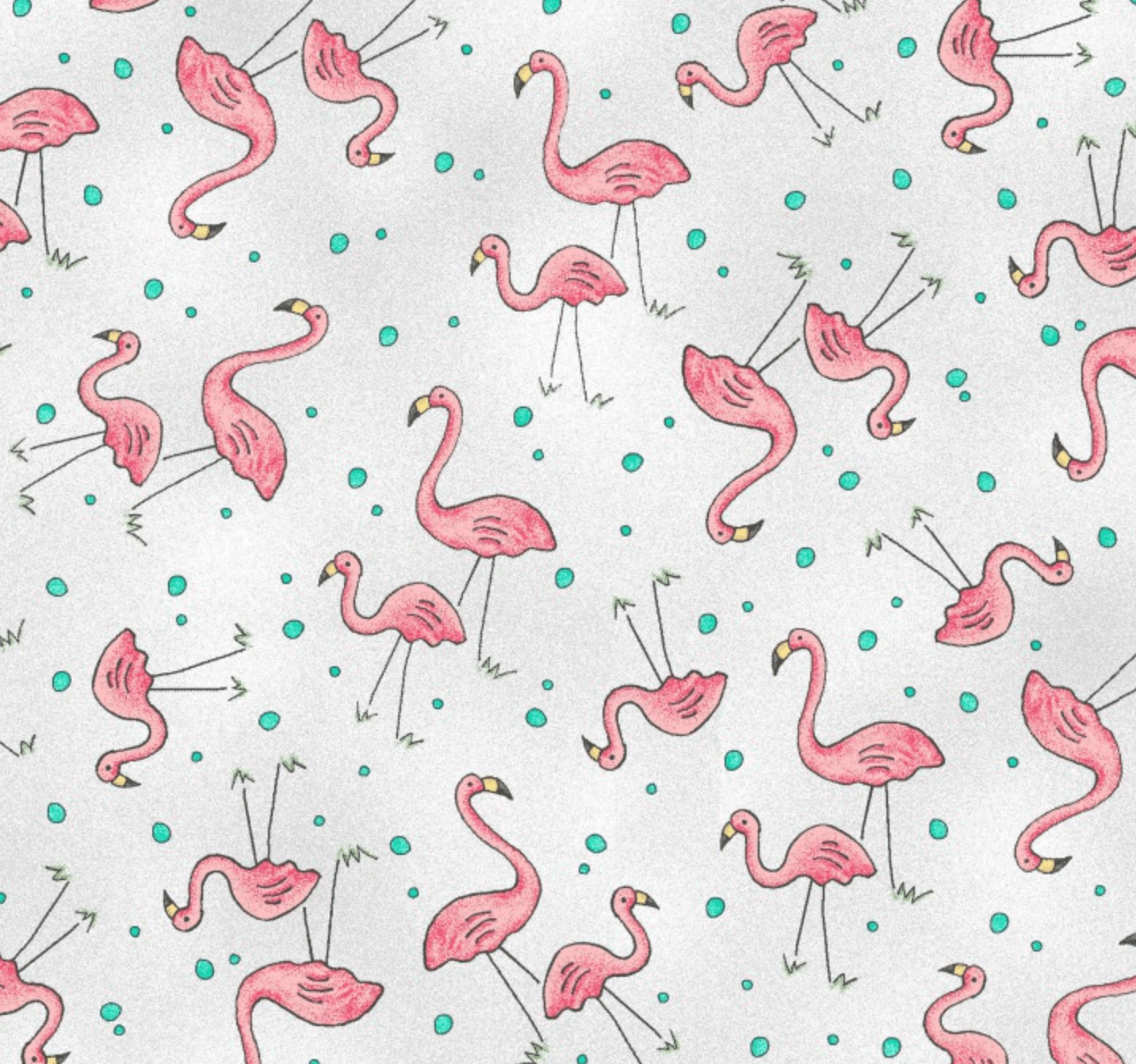 Roam Sweet Home - Flamingos on Grey
