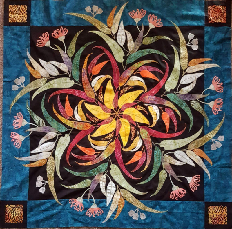 Australian Flora Mandala Flowering Gum Quilt Top Kit