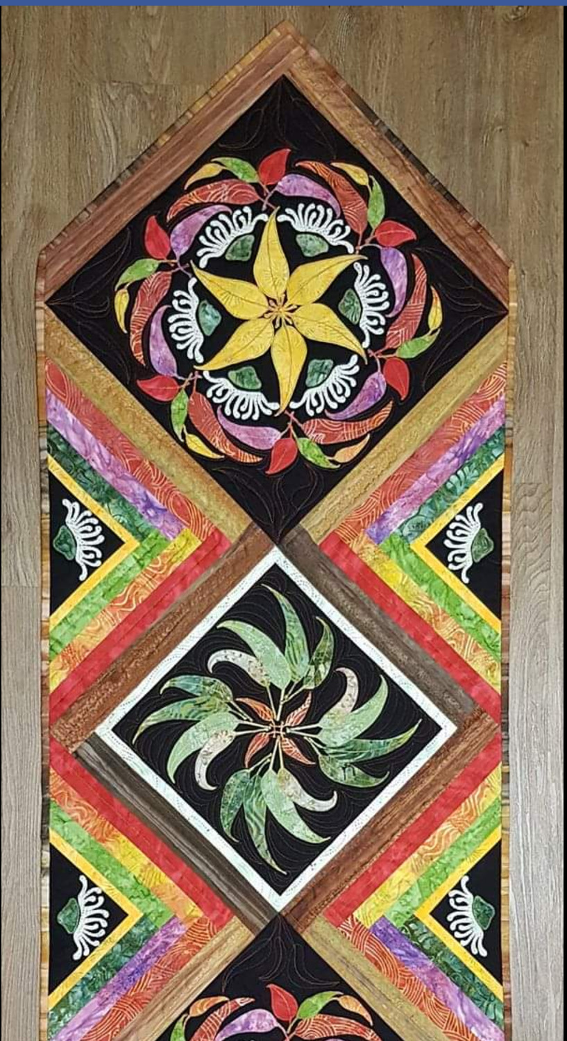 Australian Flora Mandala Flowering Gum Table Runner pattern