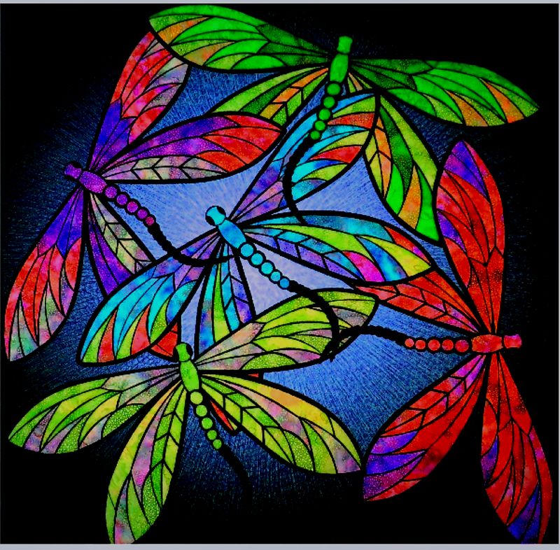 Dance of the Dragonflies Quilt Kit - Sapphire Quilt Kit