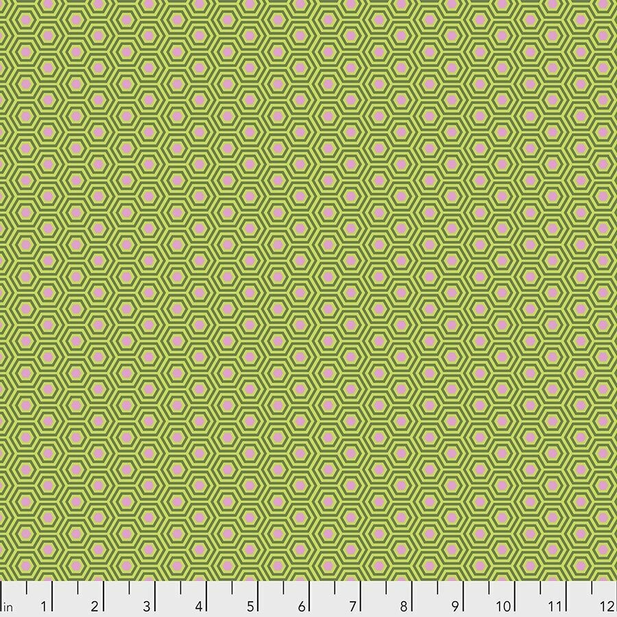 Tula Pink True Colors Hexie PWTP151.JUNIPER