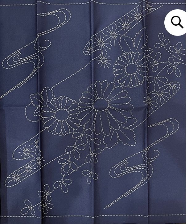 Sashiko Panel HM-50 #1 Indigo or Cream
