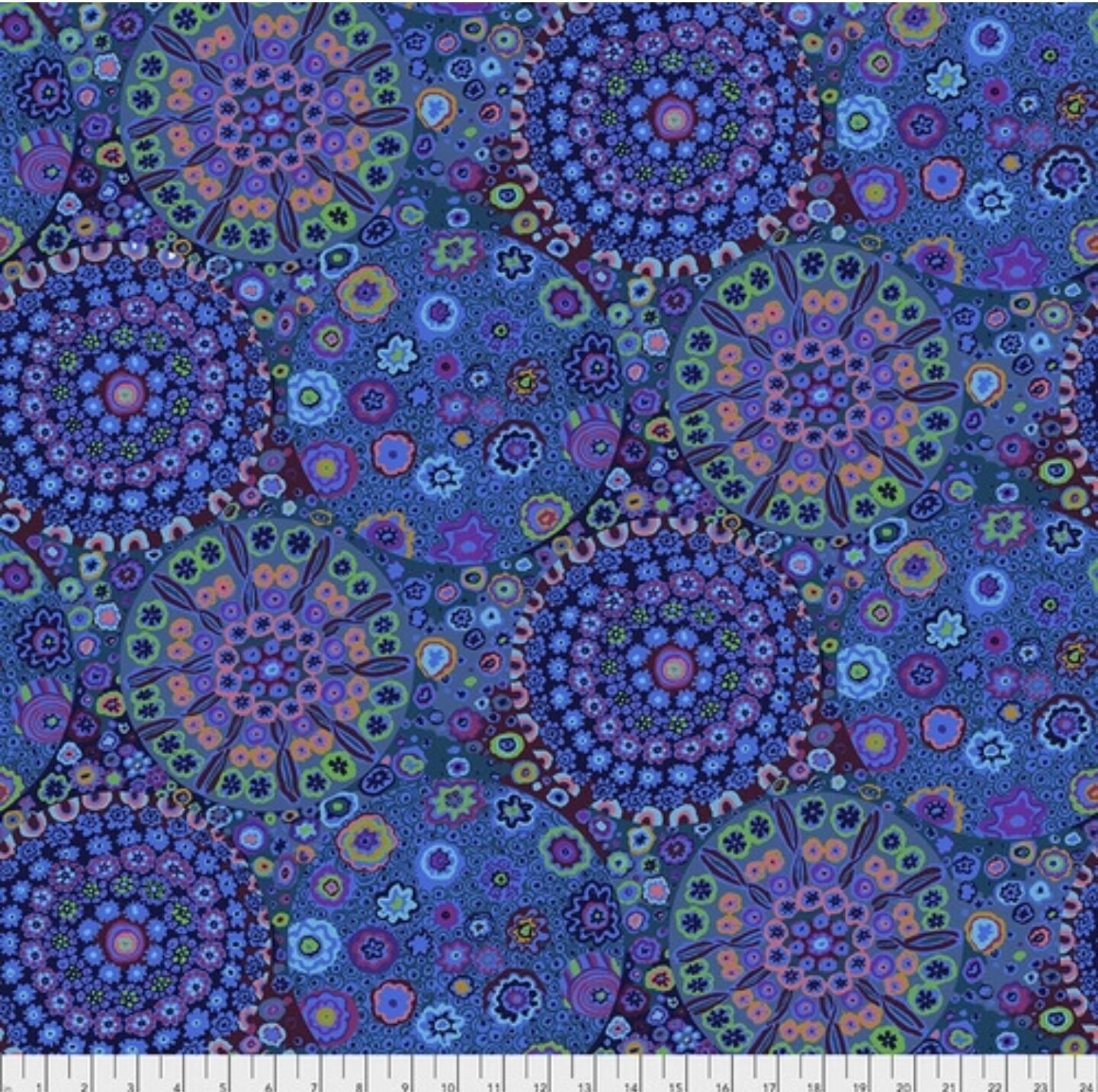 Kaffe Fassett Collective Wide Backing Millefiore QBGP006 BLUE