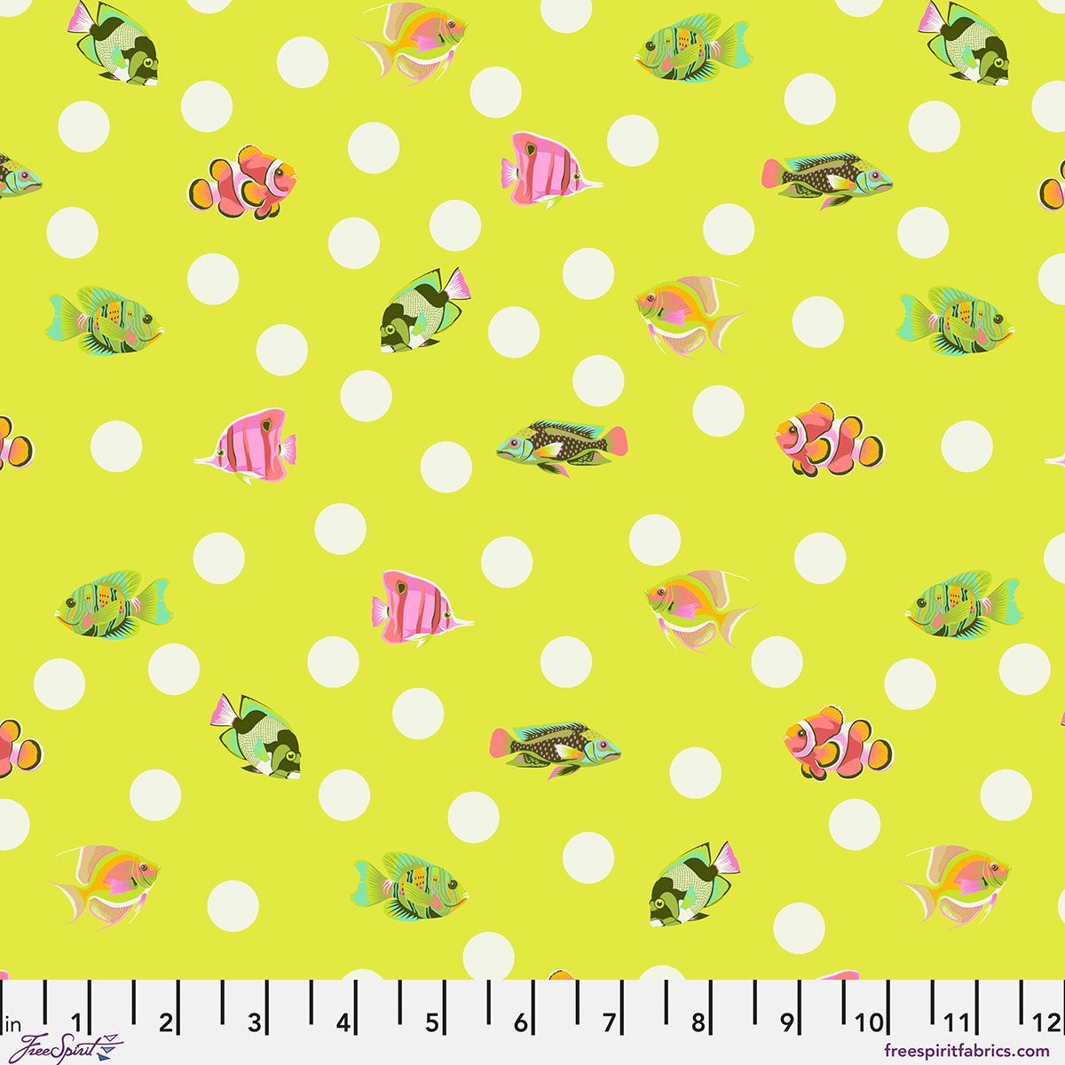 Tula Pink Floral Reef School Crossing PWTP268 Seagrass