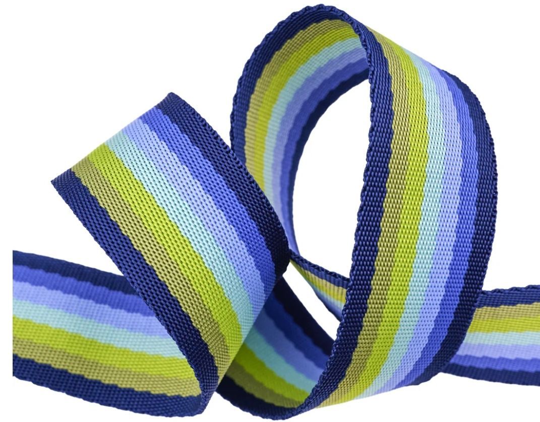 Tula Pink Floral Reef Smooth Sailing Marine 1.5 inch wide WEBBING by the metre Tula Pink Floral Reef Smooth Sailing Marine 1.5 inch wide WEBBING by the metre