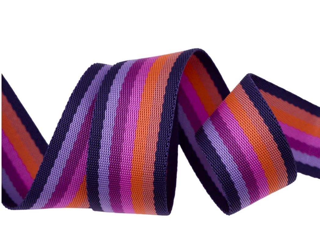 Tula Pink Floral Reef Smooth Sailing Ultaviolet 1.5 inch wide WEBBING by the metre