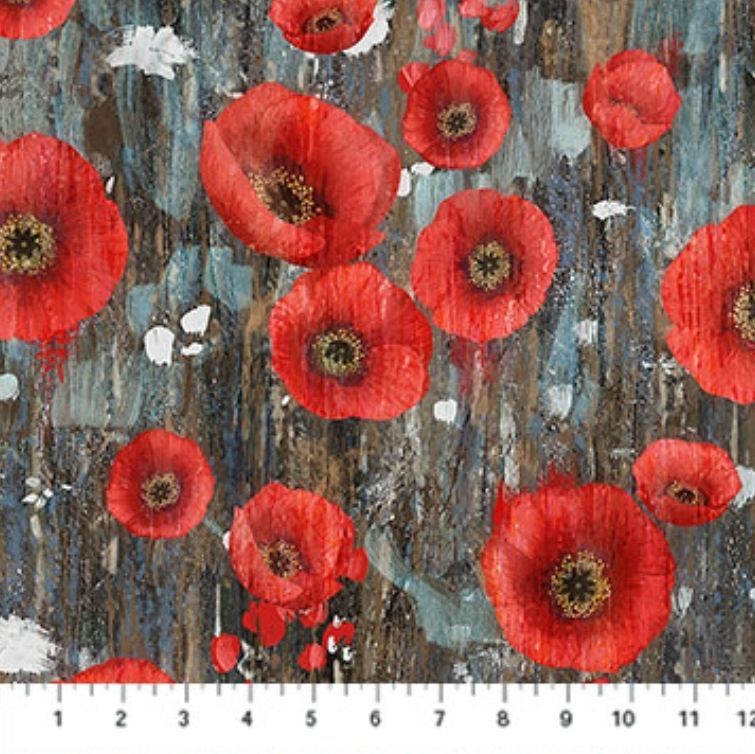 Poppy Meadow Poppies Charcoal DP29087-97