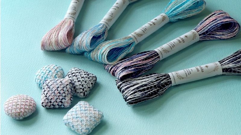 Olympus Sashiko Variegated Lame Thread 40 metre hank