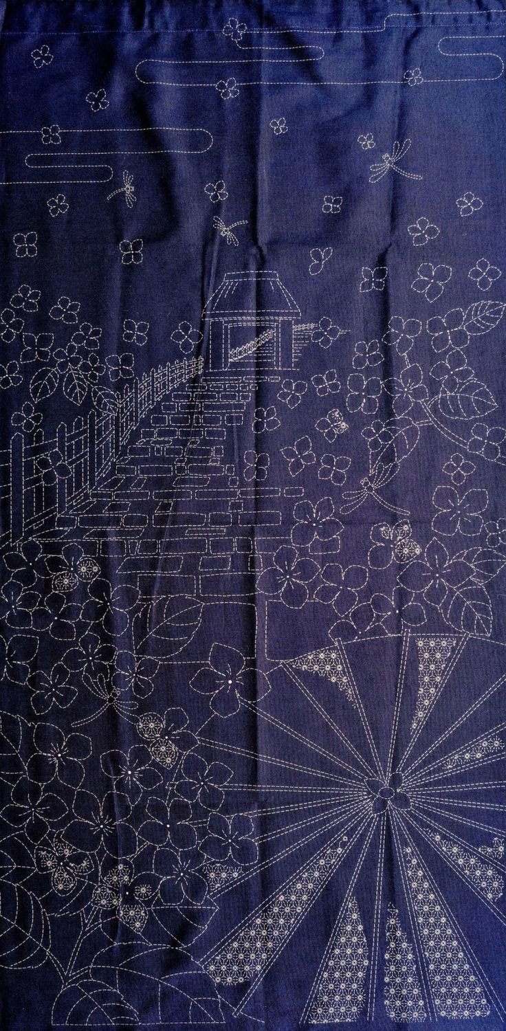 Sashiko Panel HM-56 Spring Stroll
