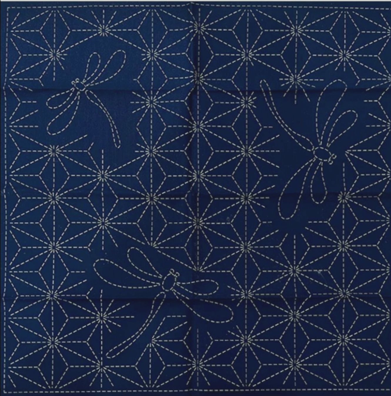 Sashiko Panel HM-50 #5 Indigo or Cream
