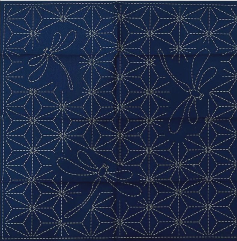 Sashiko Panel HM-50 #5 Indigo or Cream