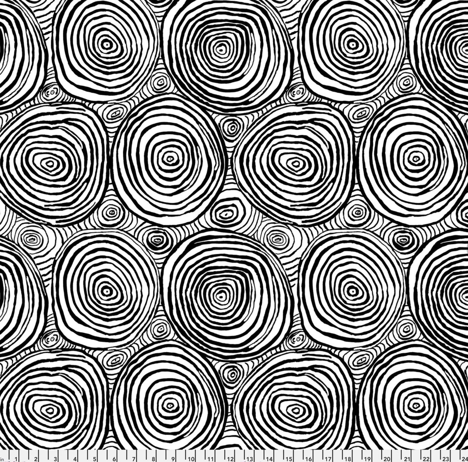 Kaffe Fassett Collective Wide Backing QBBM001 Onion Rings BLACK