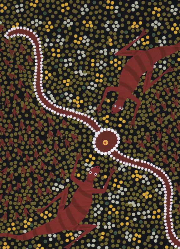 Goanna and Snake Black