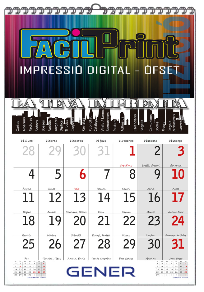 CALENDARIOS CALENDARIOS