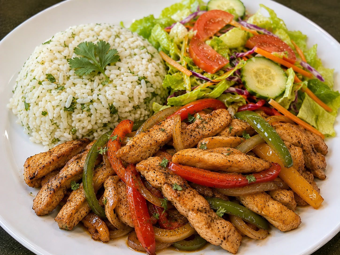 Fajitas de pechuga a la plancha