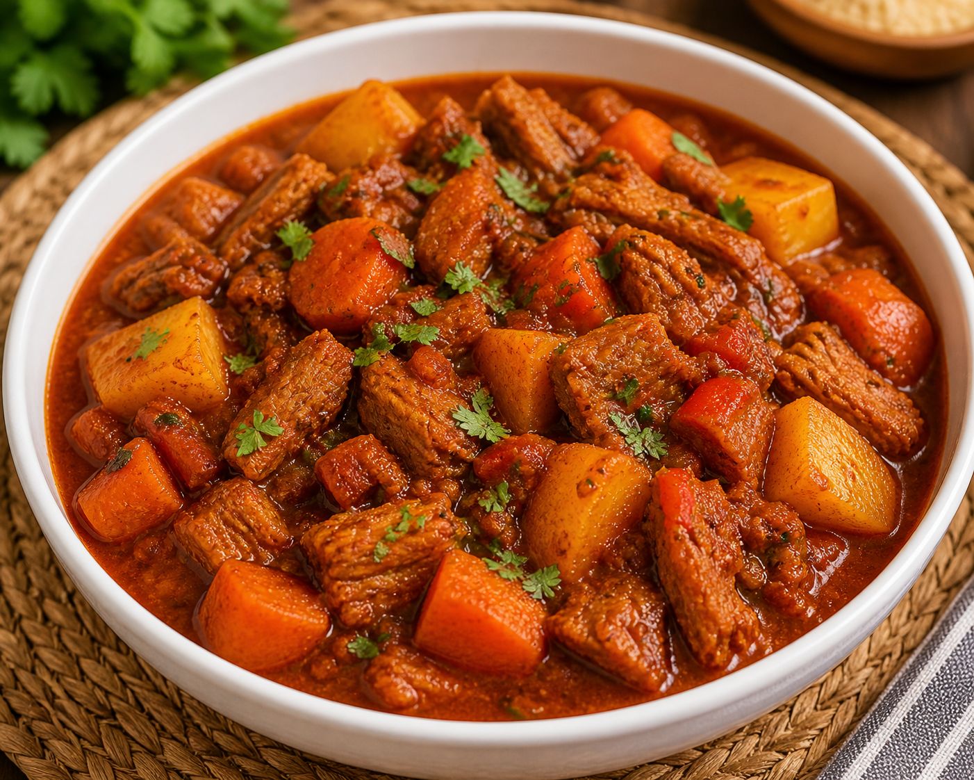Carne vegetal guisada