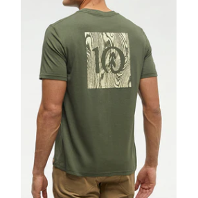 TENTREE M WOODBLOCK TEN T-SHIRT OLIVE, Size: TCM5759 S