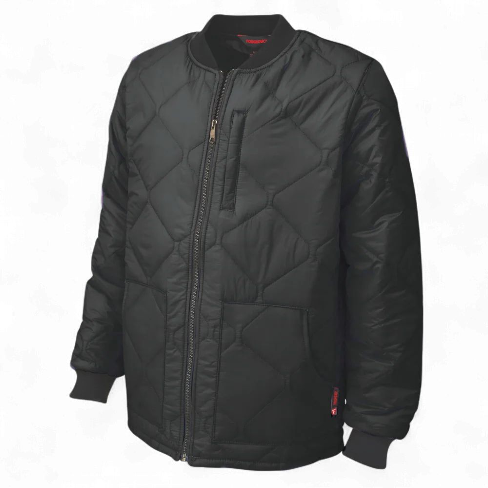 Tough Duck Quilted Freezer with Primaloft Insulation Jacket - WJ16, Colour: Black, Size: Small