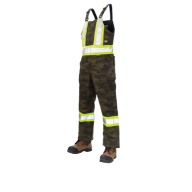 Tough Duck Camo Flex Duck Safety Bib Overall - SB03, Colour: Camo, Size: Medium