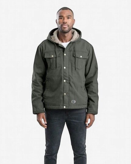 Berne Men's Vintage Sherpa-Lined Hooded Jacket