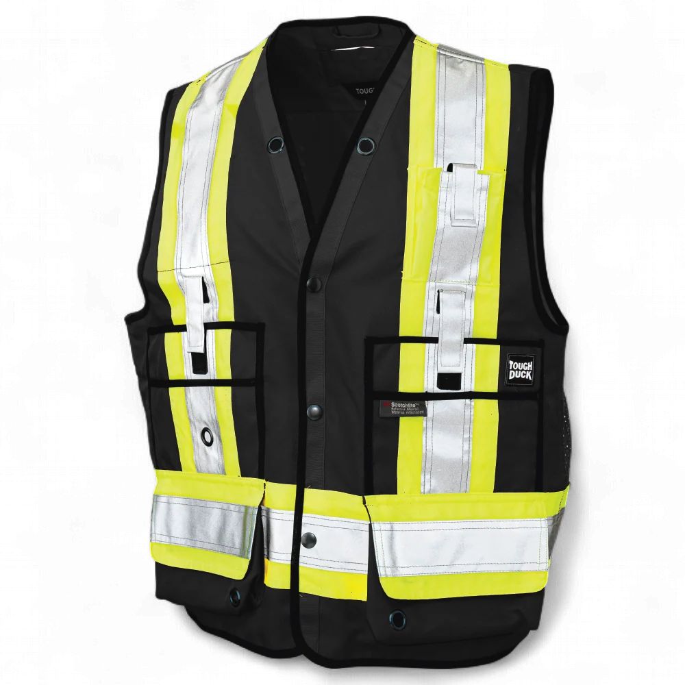 Tough Duck Surveyor Vest - S313, Colour: Black, Size: XSmall