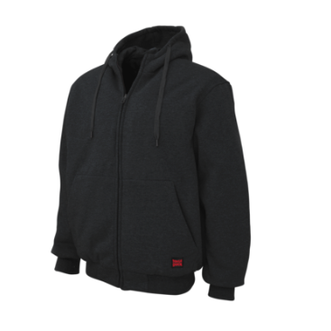 Tough Duck Insulated Hoodie - WJ08, Colour: Black, Size: Medium