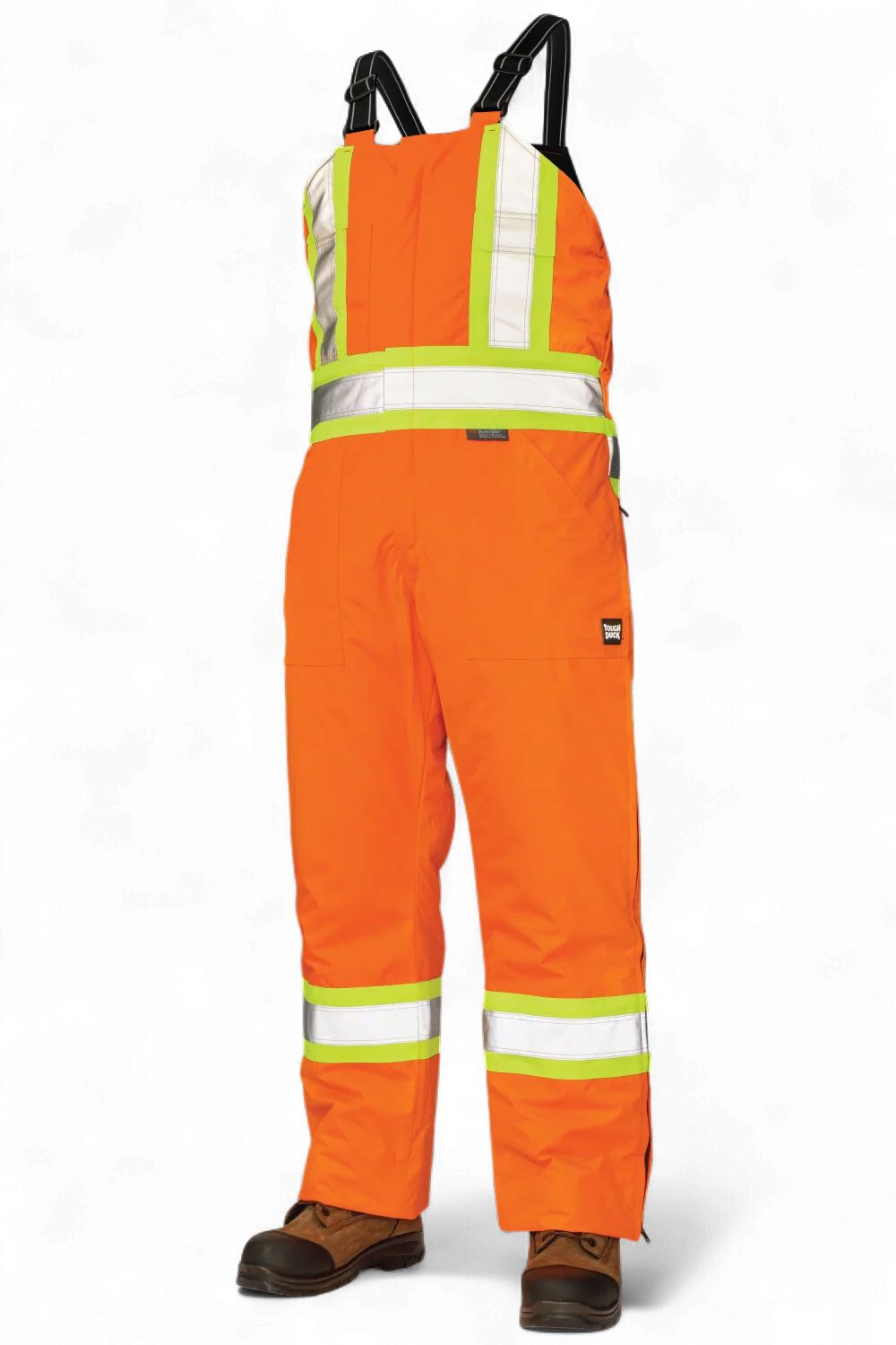 Tough Duck Insulated Poly Oxford Safety Bib Overall - S798, Colour: Orange, Size: Small