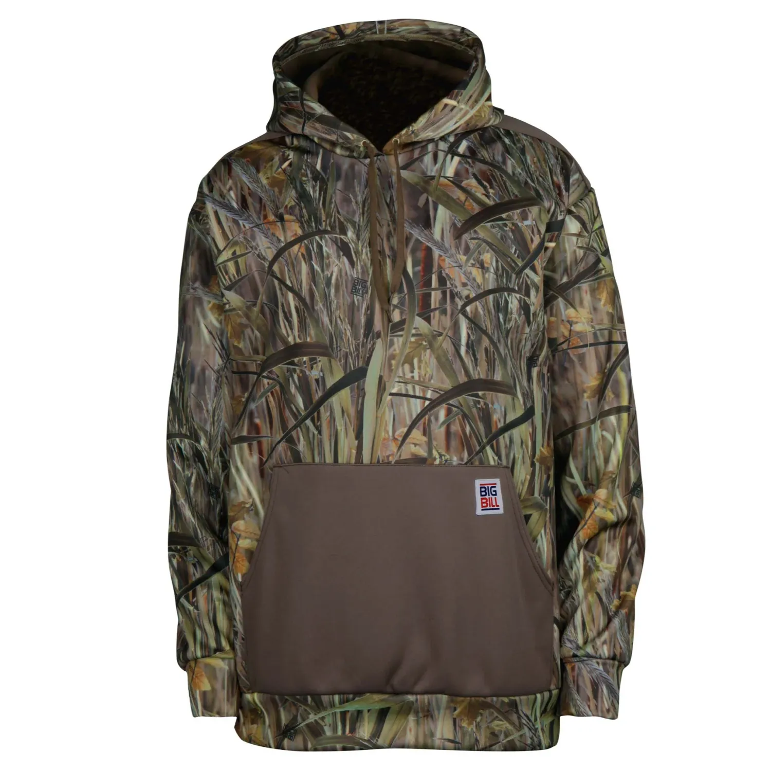 Big Bill Fleece Hoodie Sherpa Lining - BBH21, Colour: Camo, Size: Large