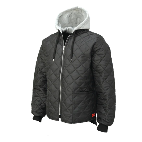 Tough Duck Hooded Freezer Jacket, Colour: Black, Size: Small