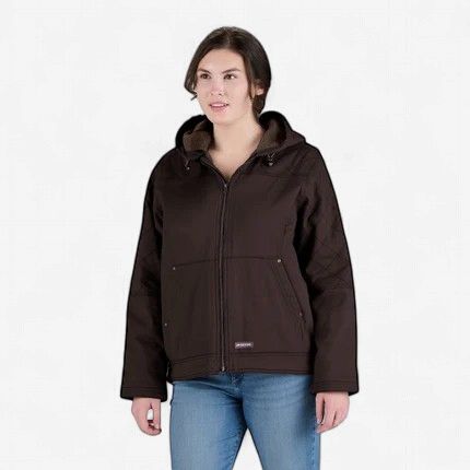 Berne Women's Sherpa-Lined Twill Hooded Work Jacket