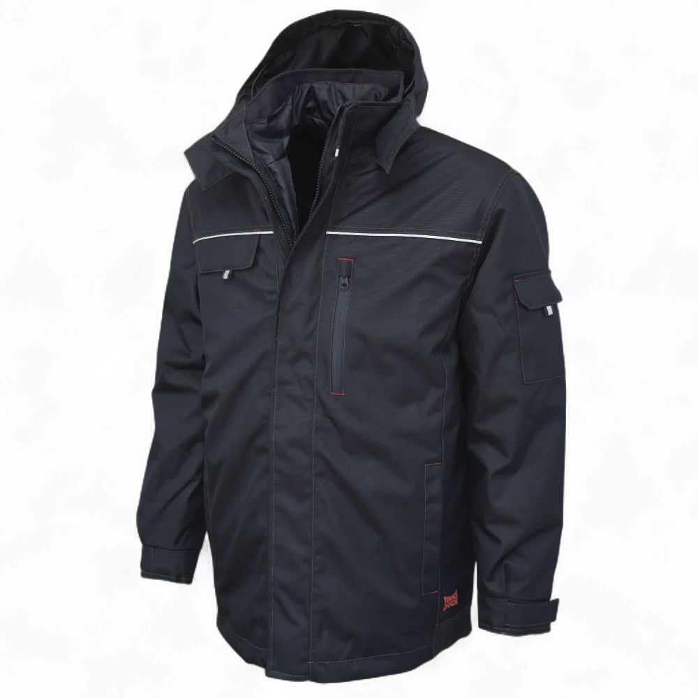 Tough Duck 3 in 1 Parka - WJ14, Colour: Black, Size: 2XLarge